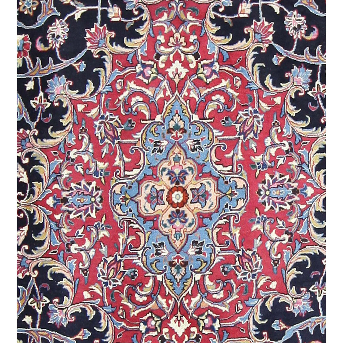 Pacific Mashad Kafie 67197 Blue Red Traditional Hand Knotted Rug
