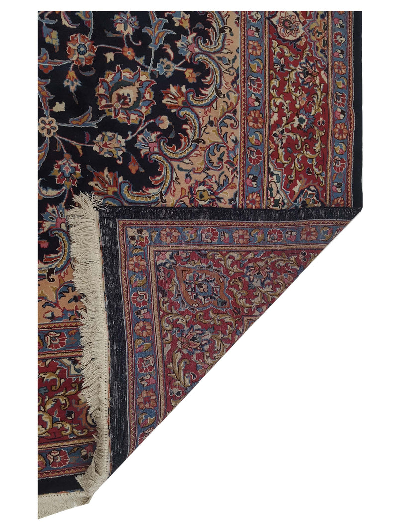 Pacific Mashad Kafie 67197 Blue Red Traditional Hand Knotted Rug