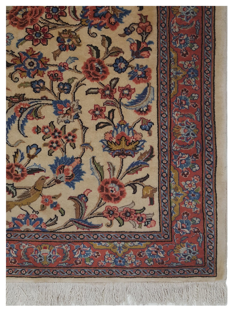 Pacific Bijar 67202 Ivory Red Traditional Hand Knotted Rug