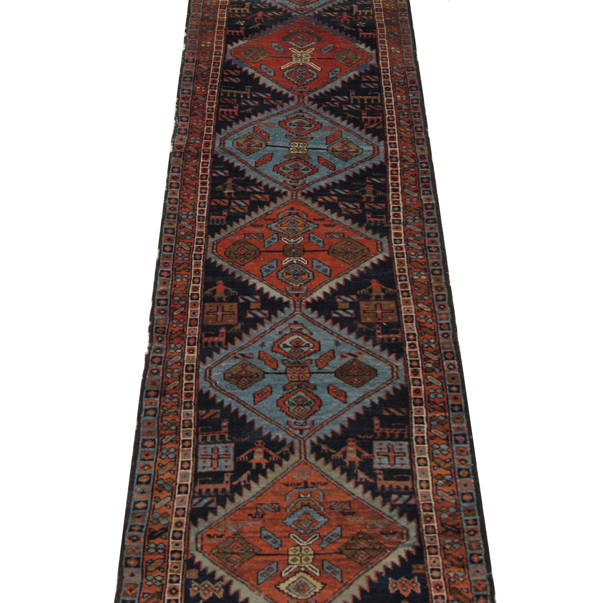 Fasa Antique Heriz 67203 Navy Rust Traditional Antique Rug