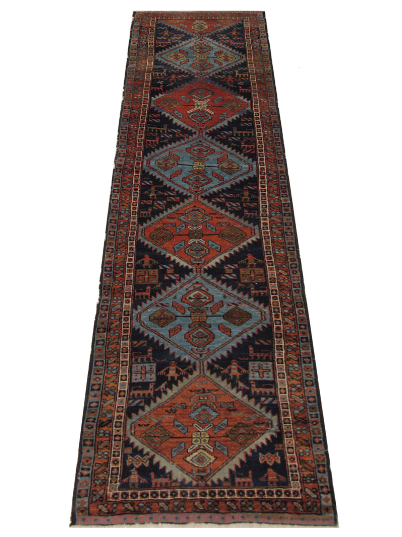 Fasa Antique Heriz 67203 Navy Rust Traditional Antique Rug