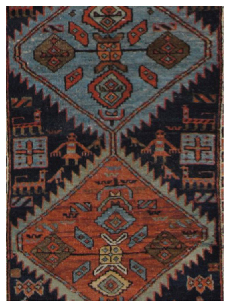 Fasa Antique Heriz 67203 Navy Rust Traditional Antique Rug