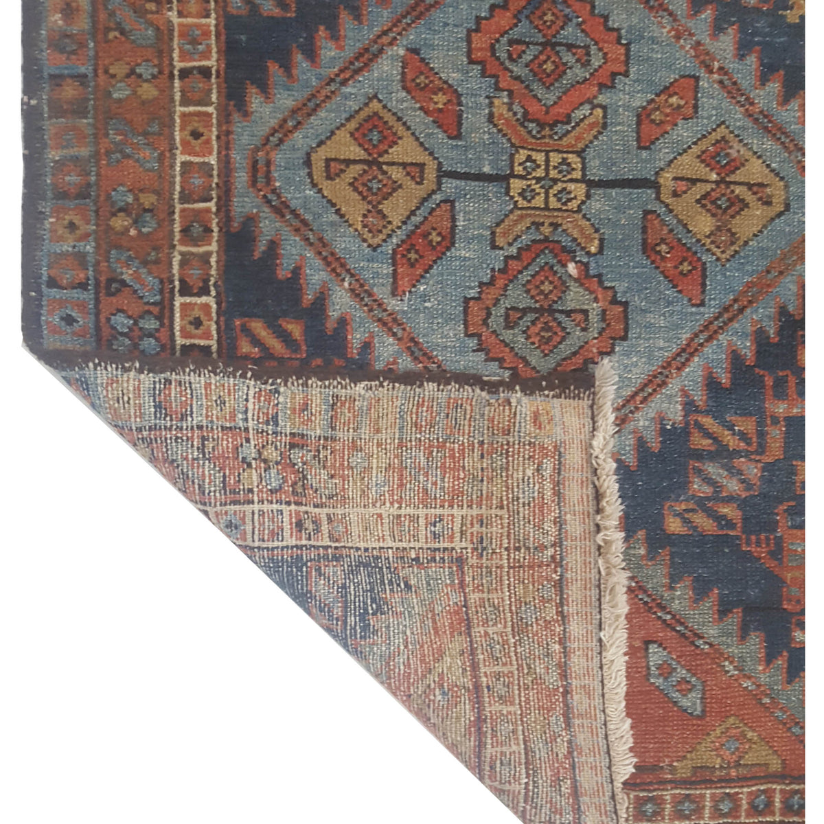 Fasa Antique Heriz 67203 Navy Rust Traditional Antique Rug