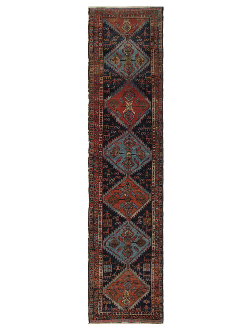 Fasa Antique Heriz  Navy Rust Traditional