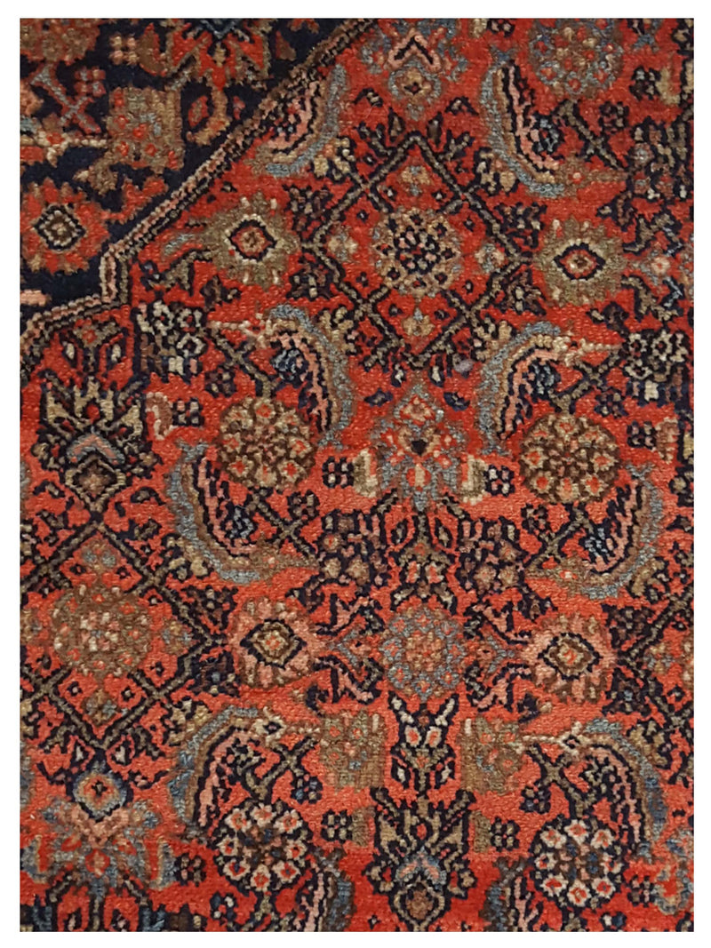 Fasa Antique Malayer 67205 Red Navy Traditional Antique Rug