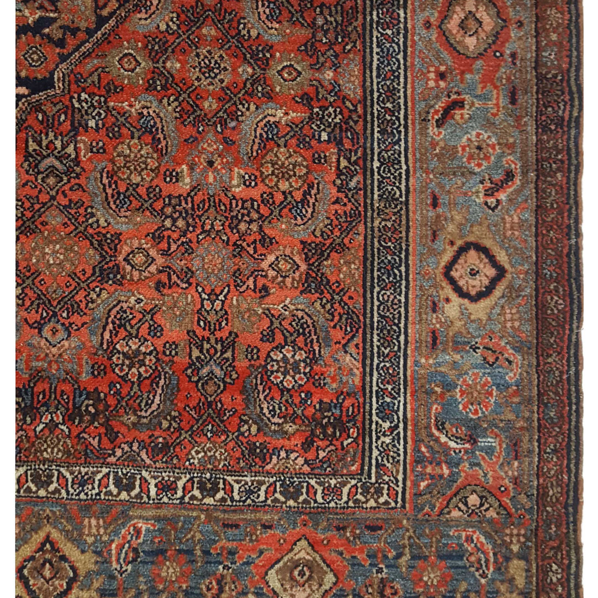 Fasa Antique Malayer 67205 Red Navy Traditional Antique Rug