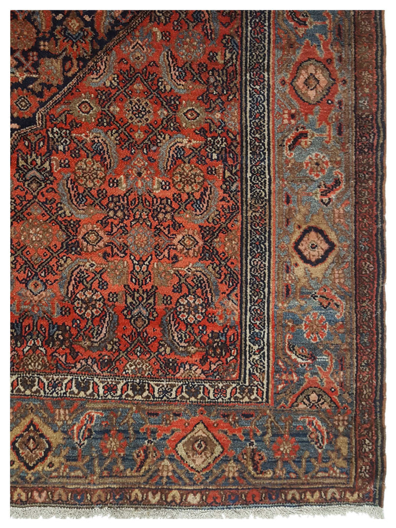 Fasa Antique Malayer 67205 Red Navy Traditional Antique Rug