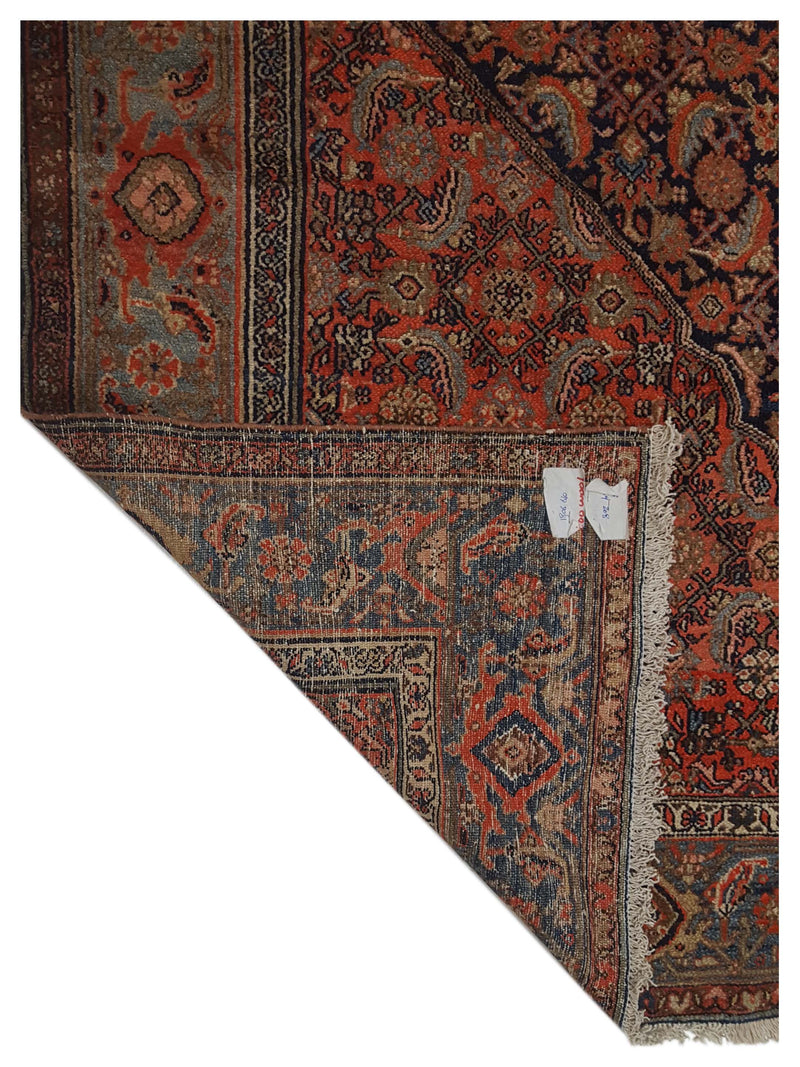 Fasa Antique Malayer 67205 Red Navy Traditional Antique Rug