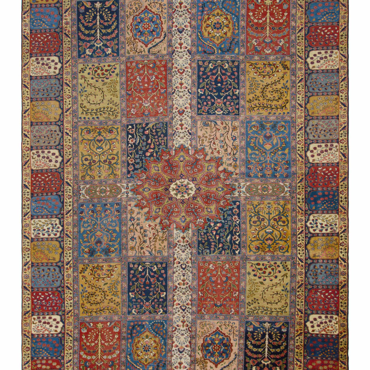 Fasa Antique Khoy  Gold Blue Traditional