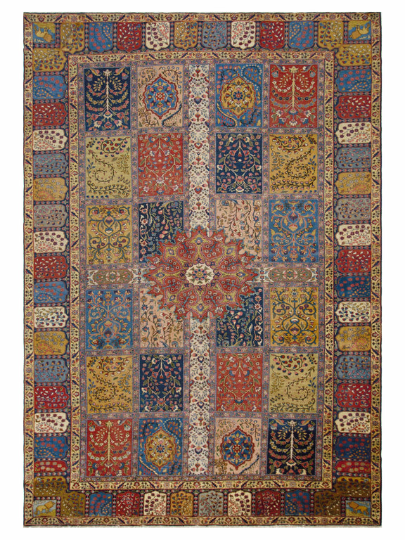 Fasa Antique Khoy  Gold Blue Traditional