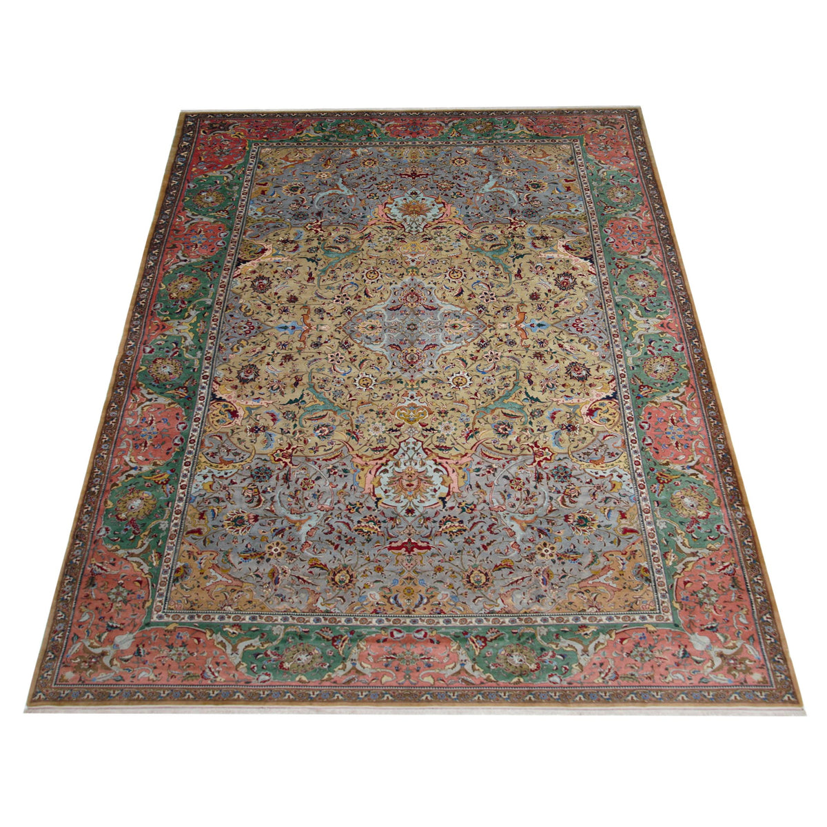 Pacific Tabriz 67209 Lime Multi Traditional Hand Knotted Rug