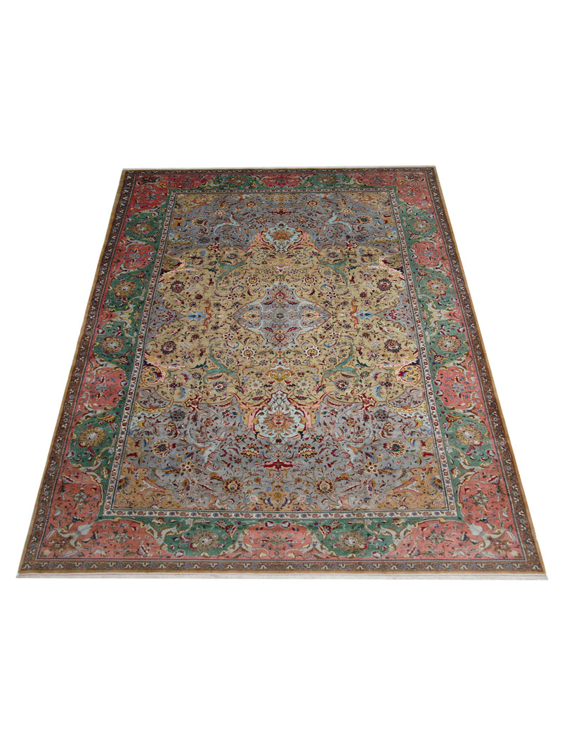 Pacific Tabriz 67209 Lime Multi Traditional Hand Knotted Rug