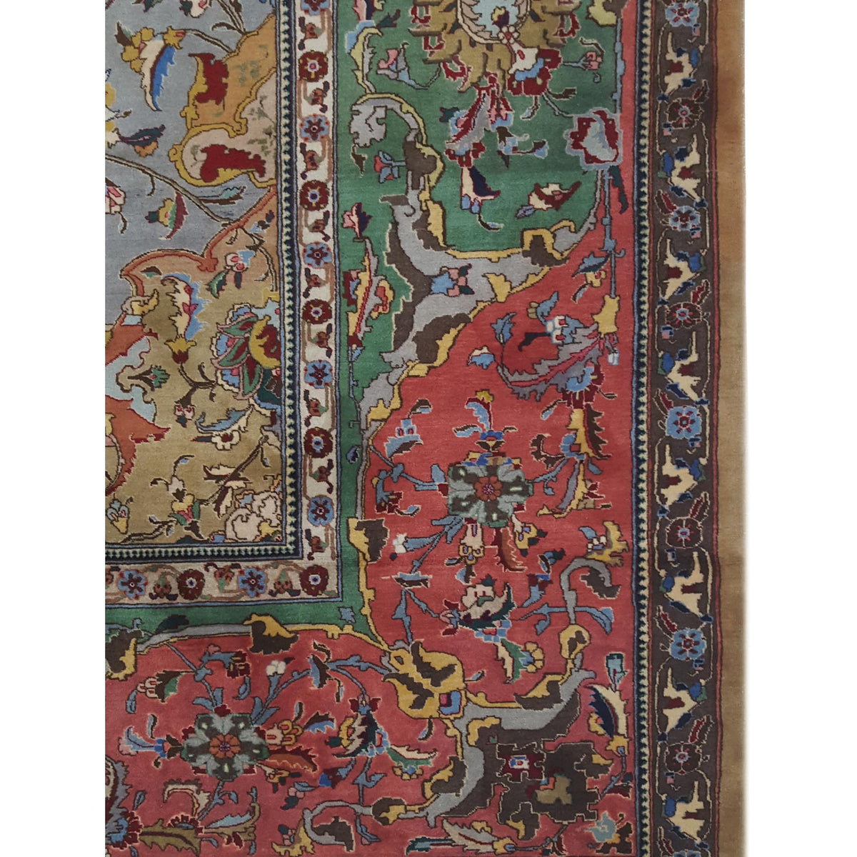 Pacific Tabriz 67209 Lime Multi Traditional Hand Knotted Rug