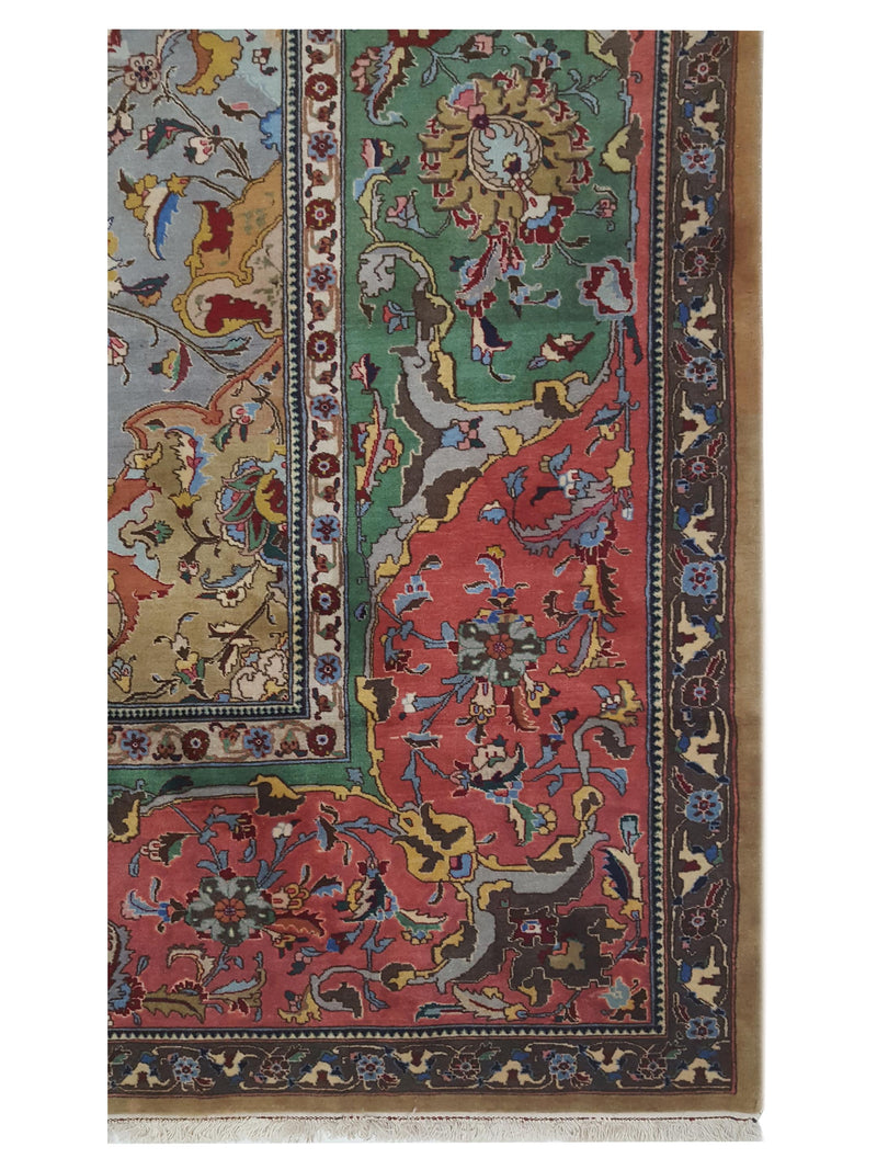 Pacific Tabriz 67209 Lime Multi Traditional Hand Knotted Rug