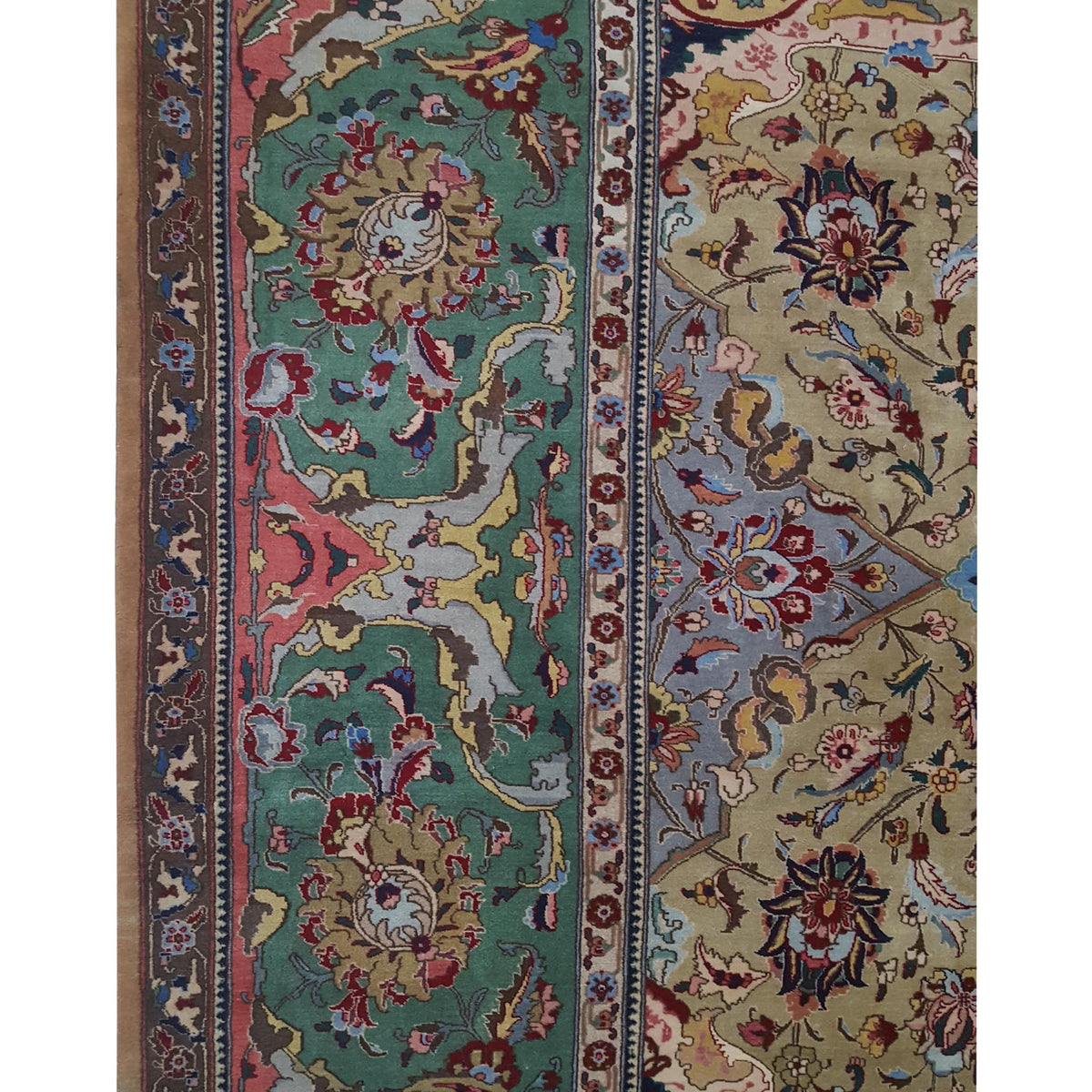 Pacific Tabriz 67209 Lime Multi Traditional Hand Knotted Rug