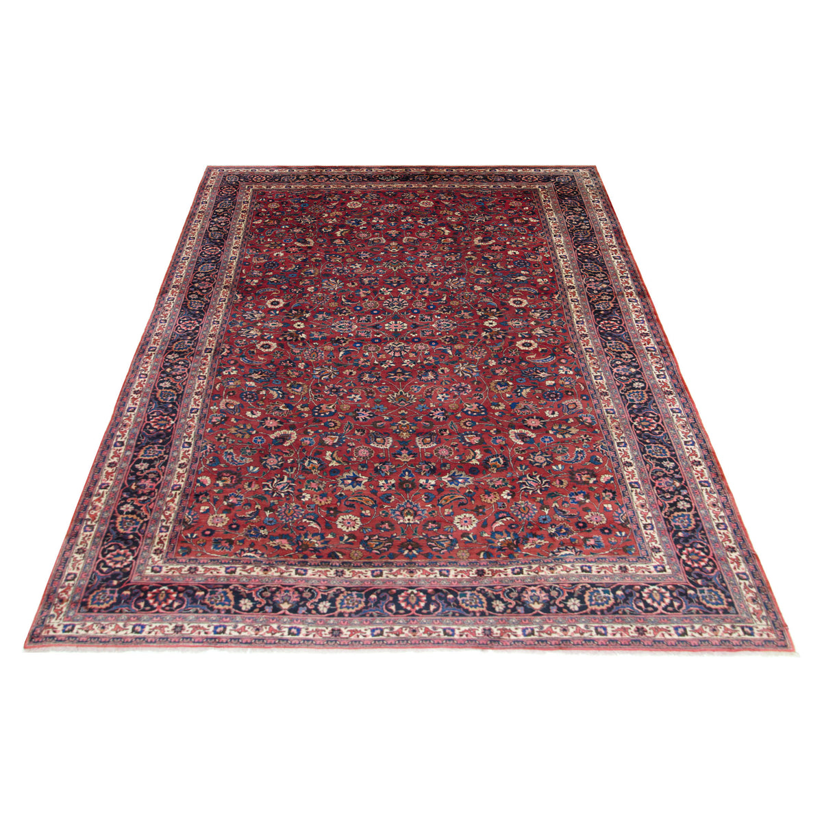 Pacific Mashad 67210 Red Red Traditional Semi Antique Rug