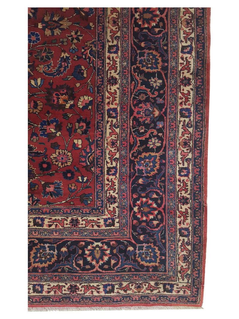 Pacific Mashad 67210 Red Red Traditional Semi Antique Rug