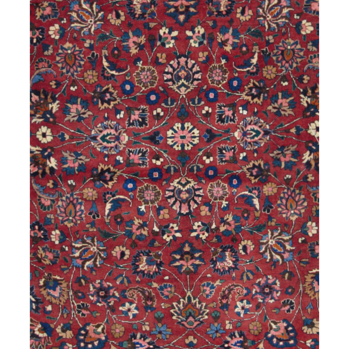 Pacific Mashad 67210 Red Red Traditional Semi Antique Rug