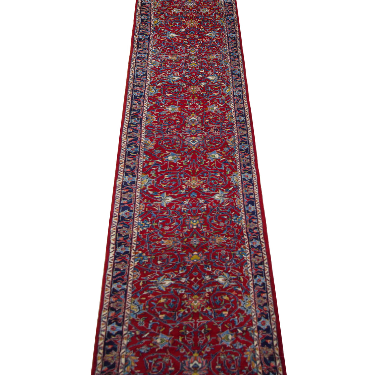 Pacific Sarouk 67213 Red Navy Traditional Hand Knotted Rug
