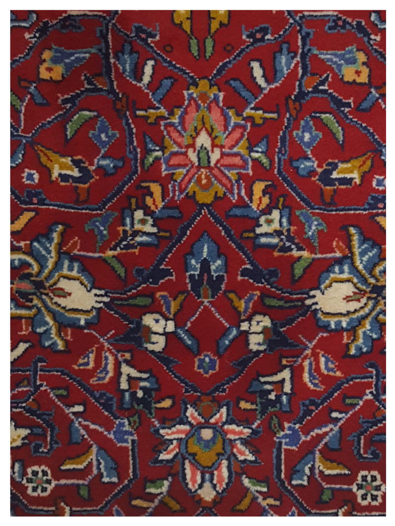 Pacific Sarouk 67213 Red Navy Traditional Hand Knotted Rug