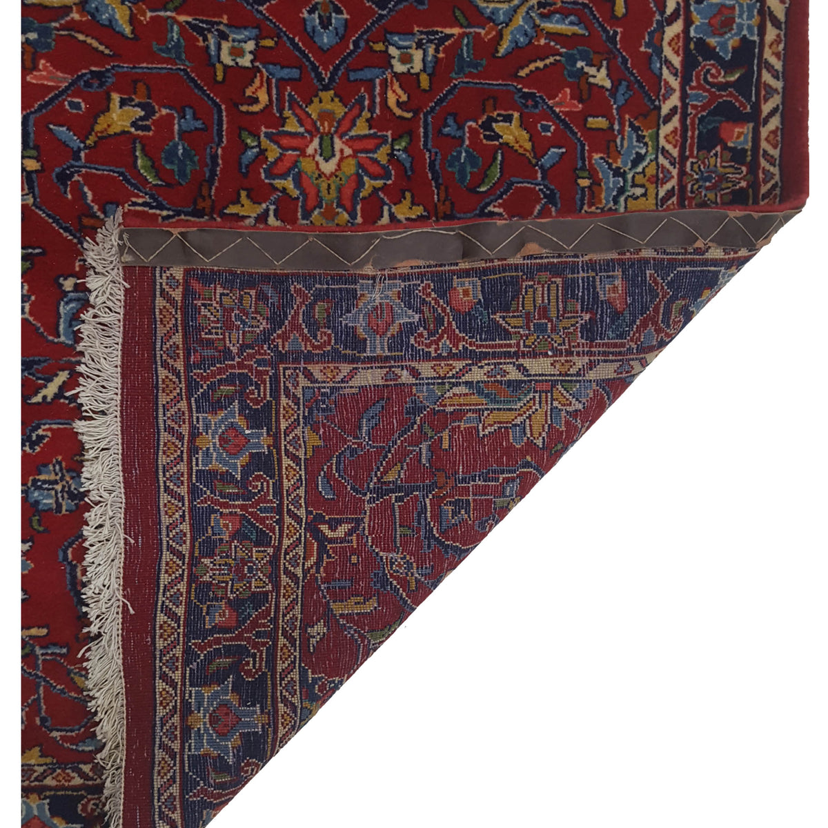 Pacific Sarouk 67213 Red Navy Traditional Hand Knotted Rug