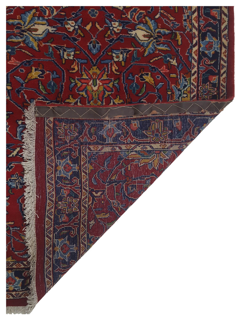 Pacific Sarouk 67213 Red Navy Traditional Hand Knotted Rug