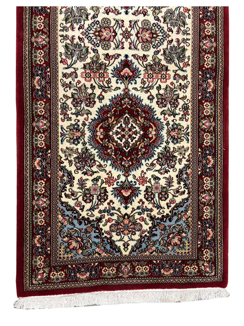 Pacific Qum 67216 Red Navy Traditional Hand Knotted Rug