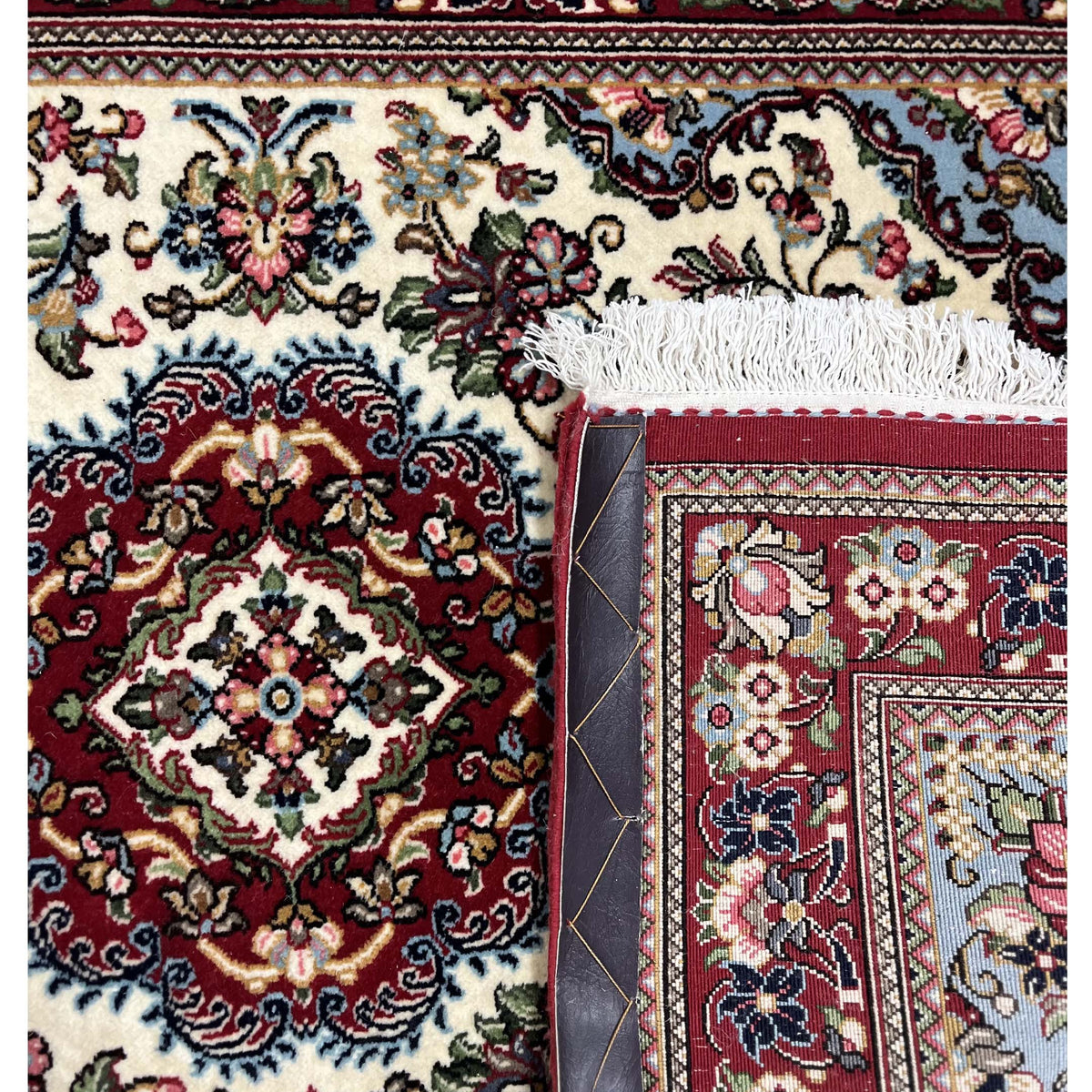 Pacific Qum 67216 Red Navy Traditional Hand Knotted Rug