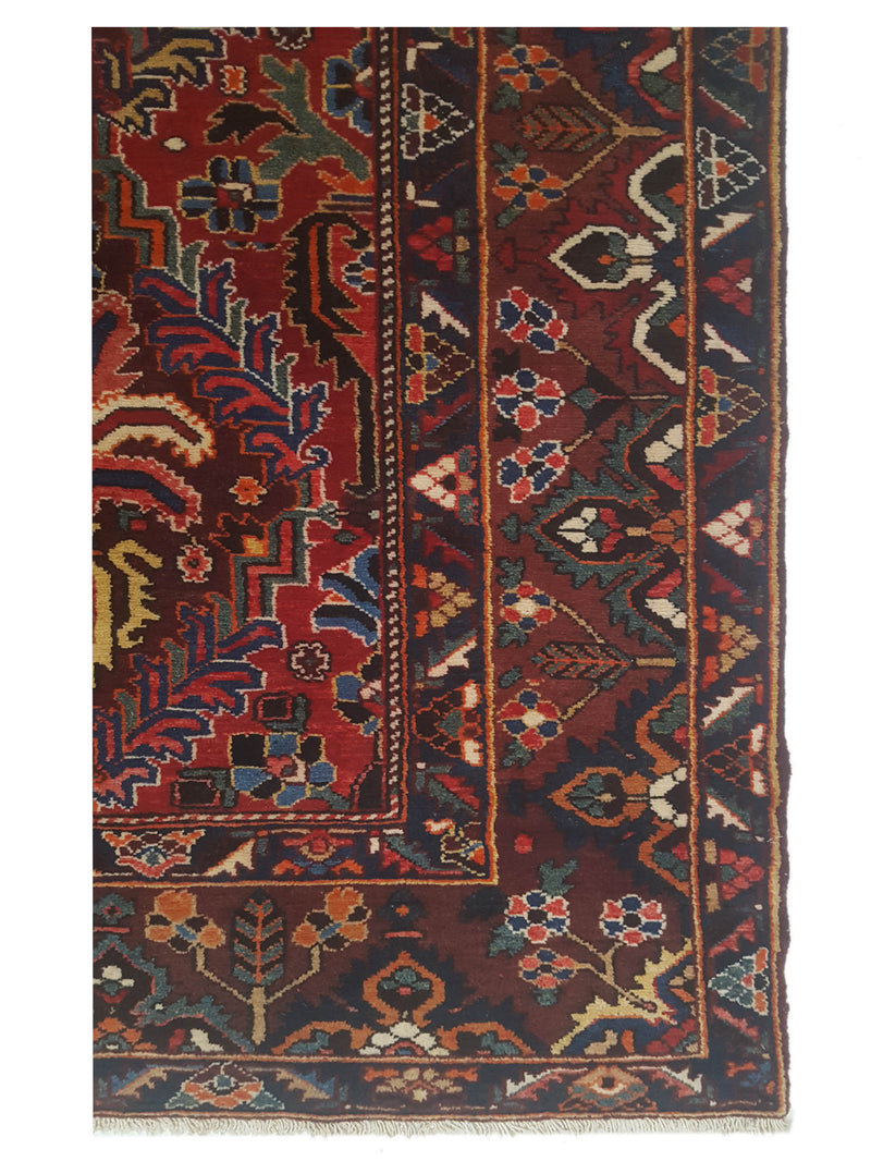 Pacific Bakhtiyari 67218 Red Navy Traditional Hand Knotted Rug