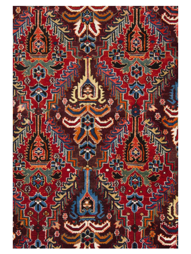 Pacific Bakhtiyari 67218 Red Navy Traditional Hand Knotted Rug