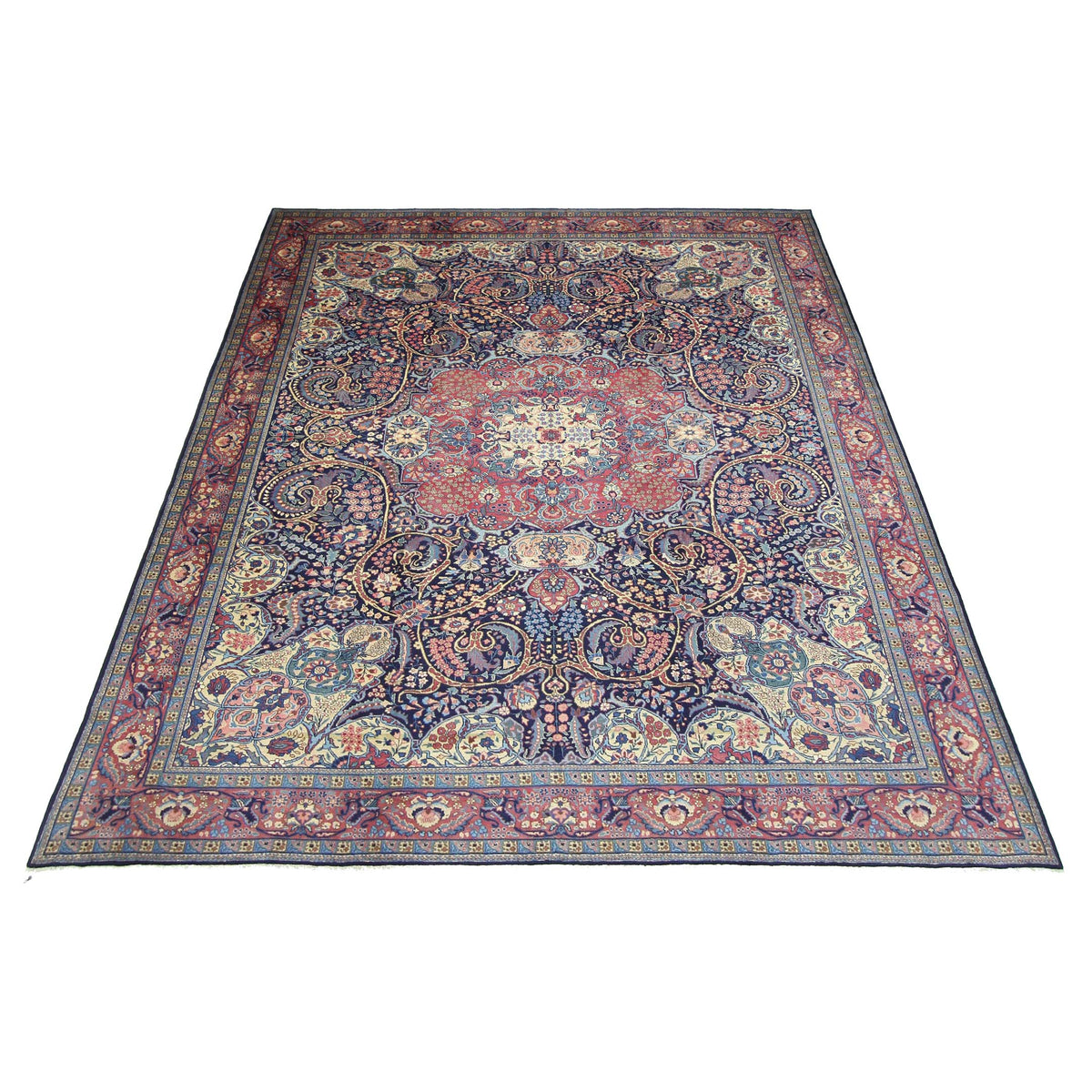 Pacific Khoy 67221 Red Navy Traditional Hand Knotted Rug