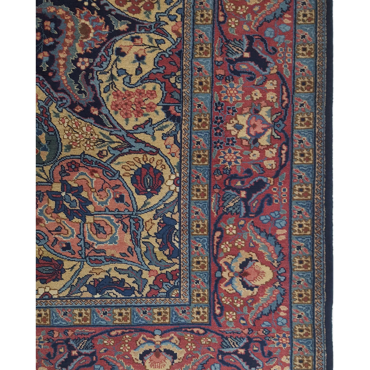 Pacific Khoy 67221 Red Navy Traditional Hand Knotted Rug