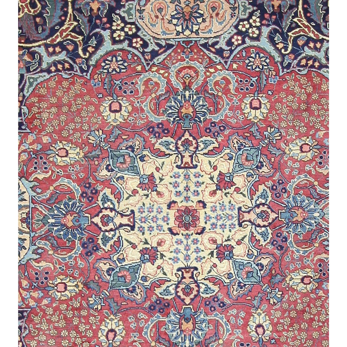 Pacific Khoy 67221 Red Navy Traditional Hand Knotted Rug