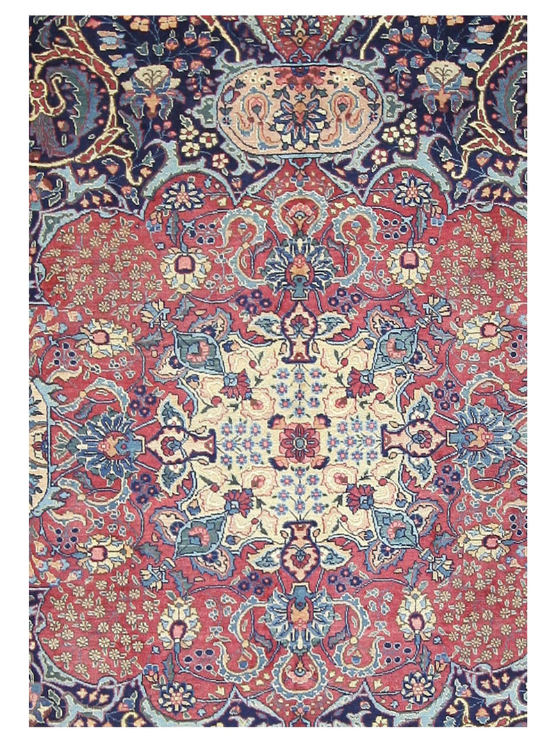 Pacific Khoy 67221 Red Navy Traditional Hand Knotted Rug