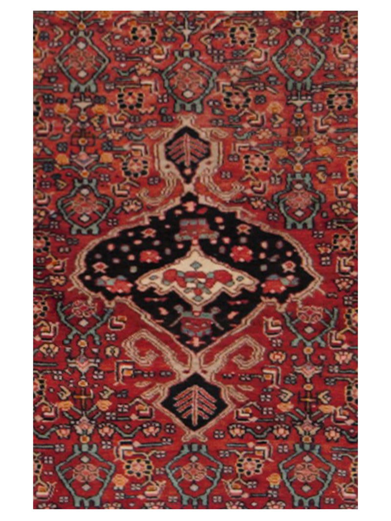 Fasa Bijar 67223 Red Black Traditional Hand Knotted Rug