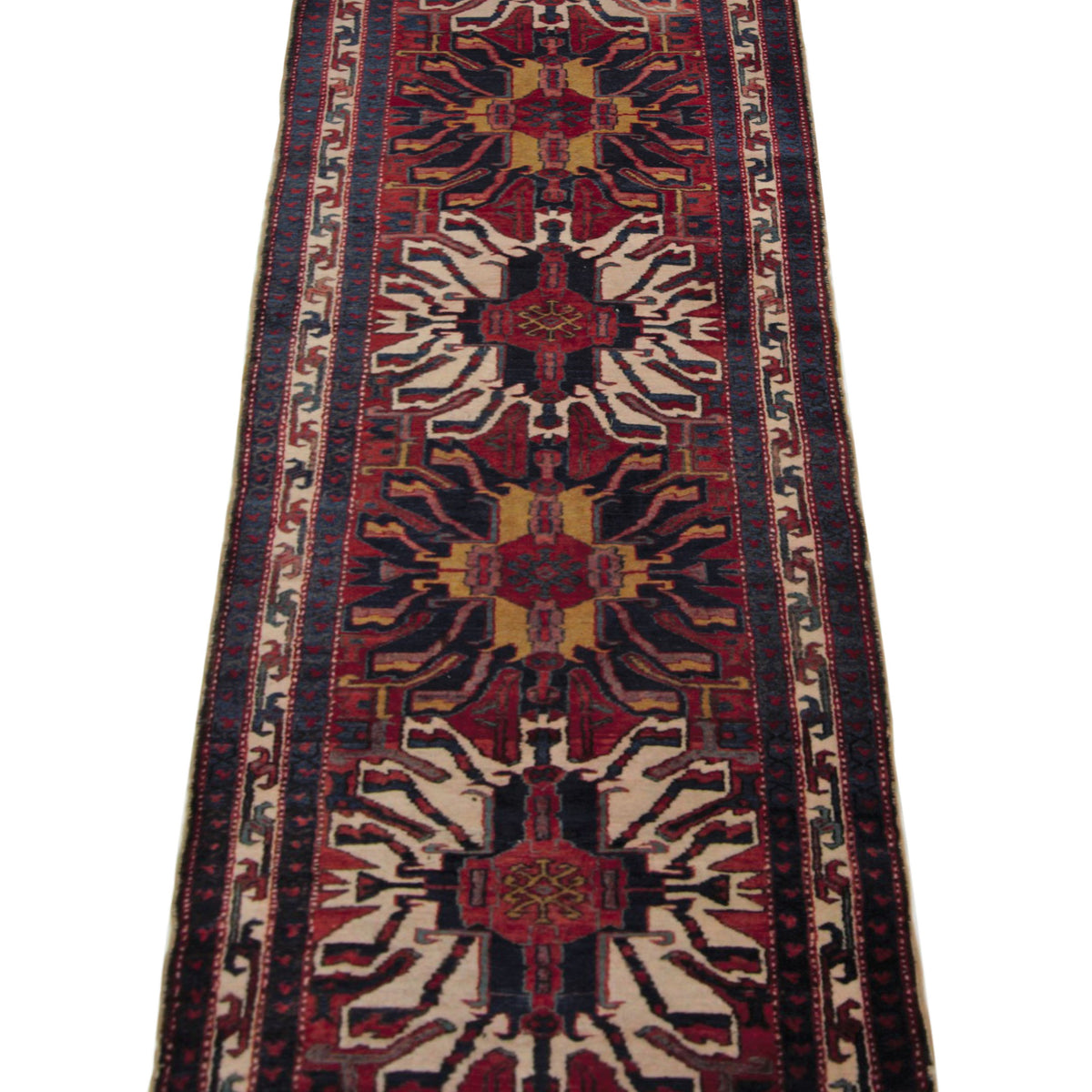 Pacific Karajah 67226 Navy Red Traditional Hand Knotted Rug