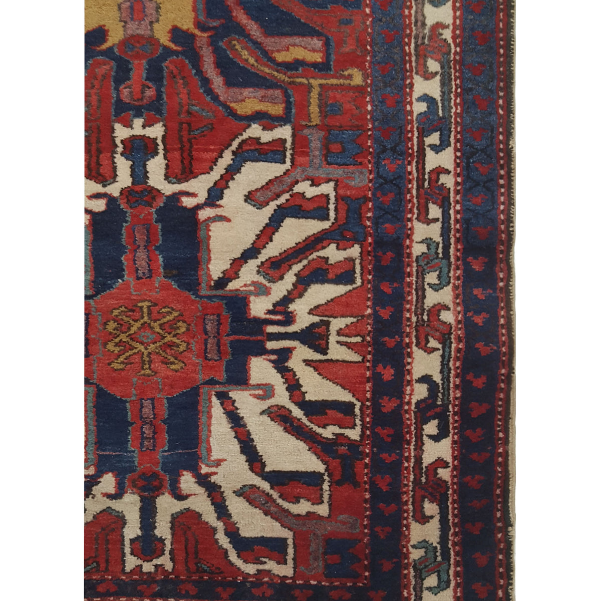 Pacific Karajah 67226 Navy Red Traditional Hand Knotted Rug