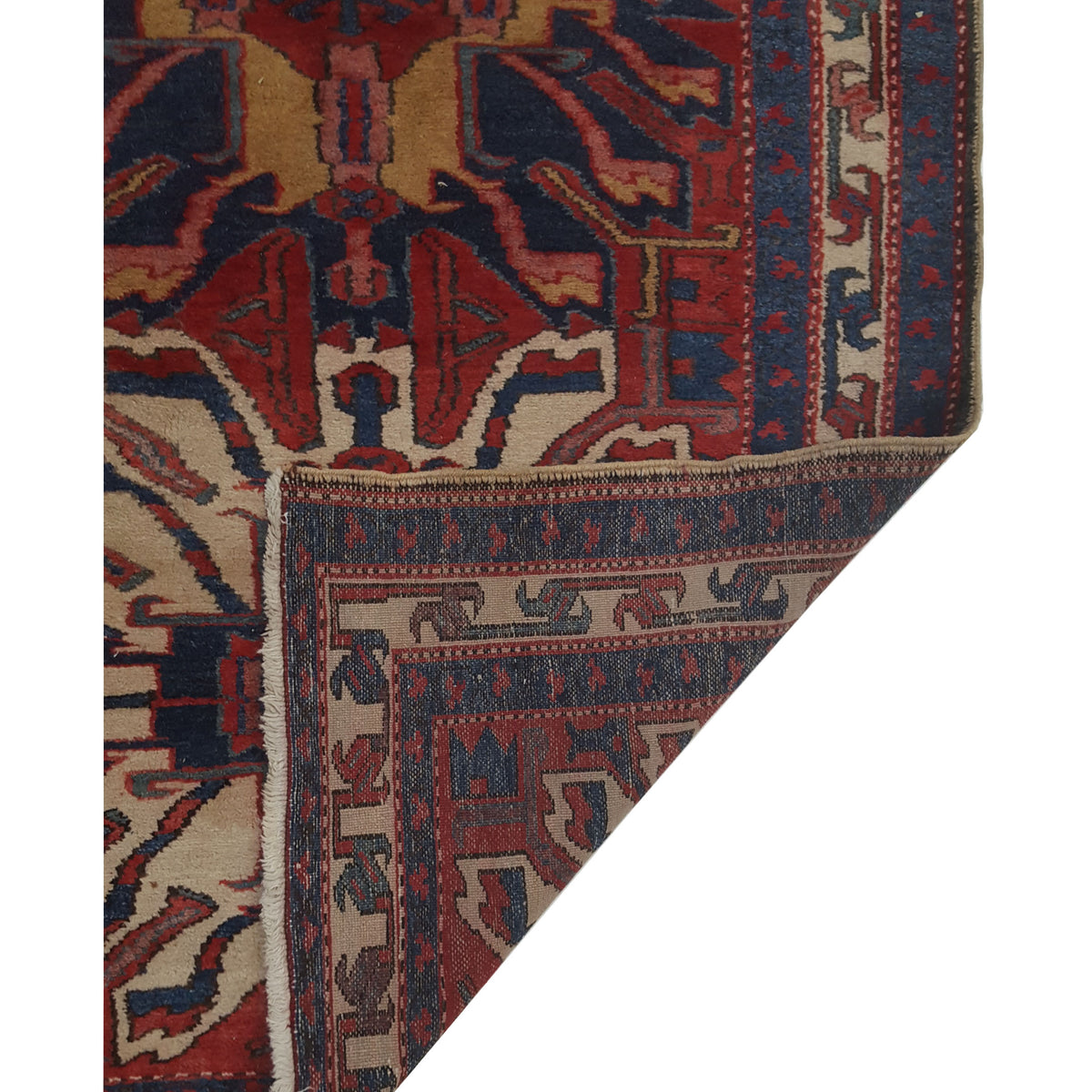 Pacific Karajah 67226 Navy Red Traditional Hand Knotted Rug