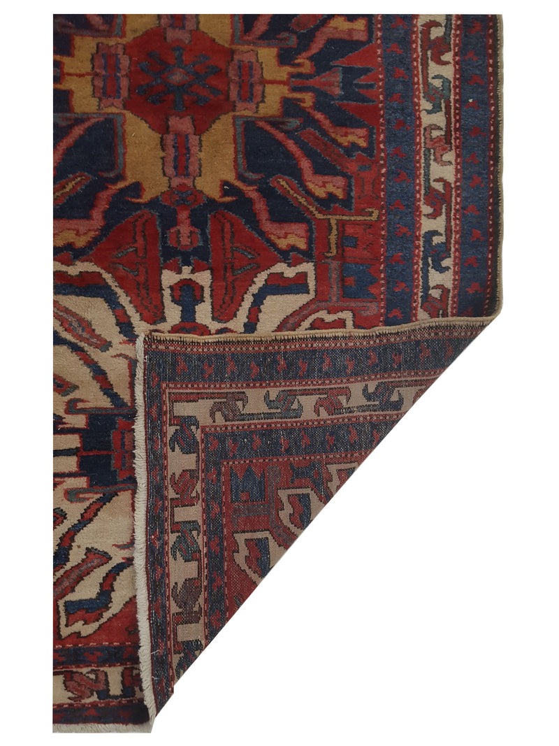 Pacific Karajah 67226 Navy Red Traditional Hand Knotted Rug