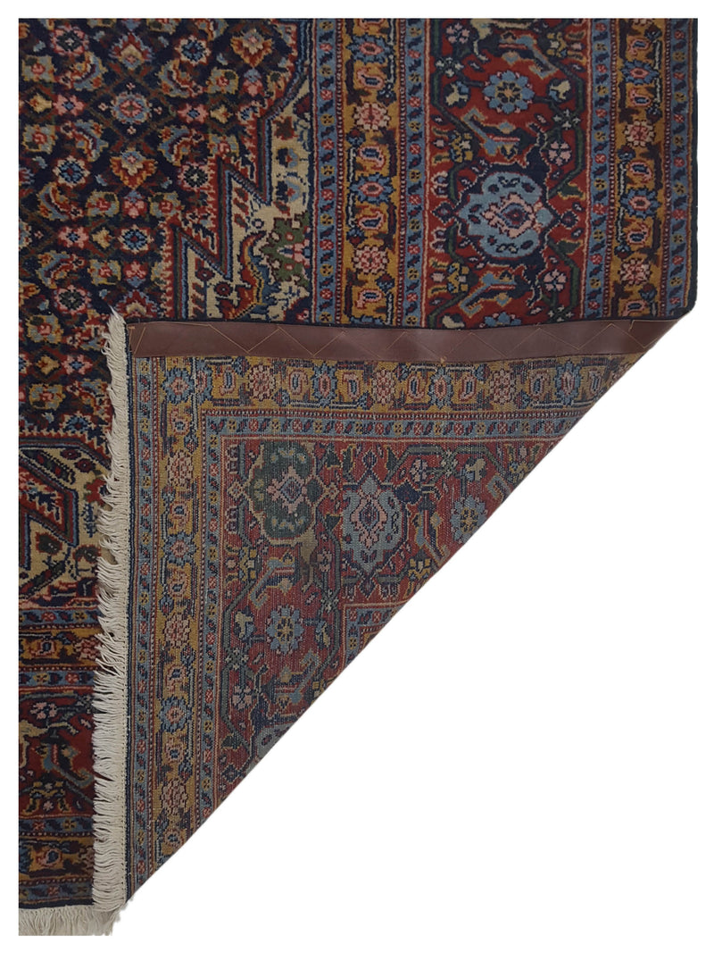 Pacific Senneh 67227 Navy Red Traditional Hand Knotted Rug