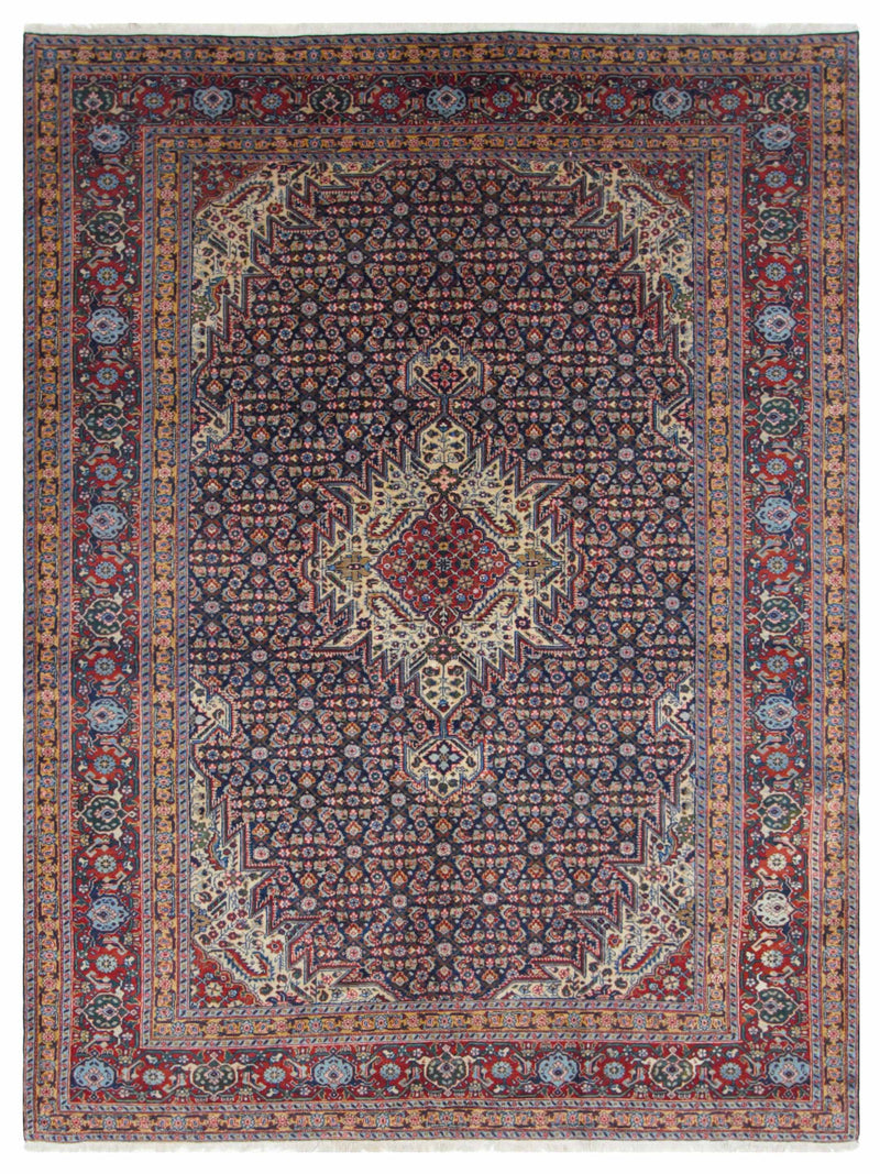 Pacific Senneh  Navy Red Traditional