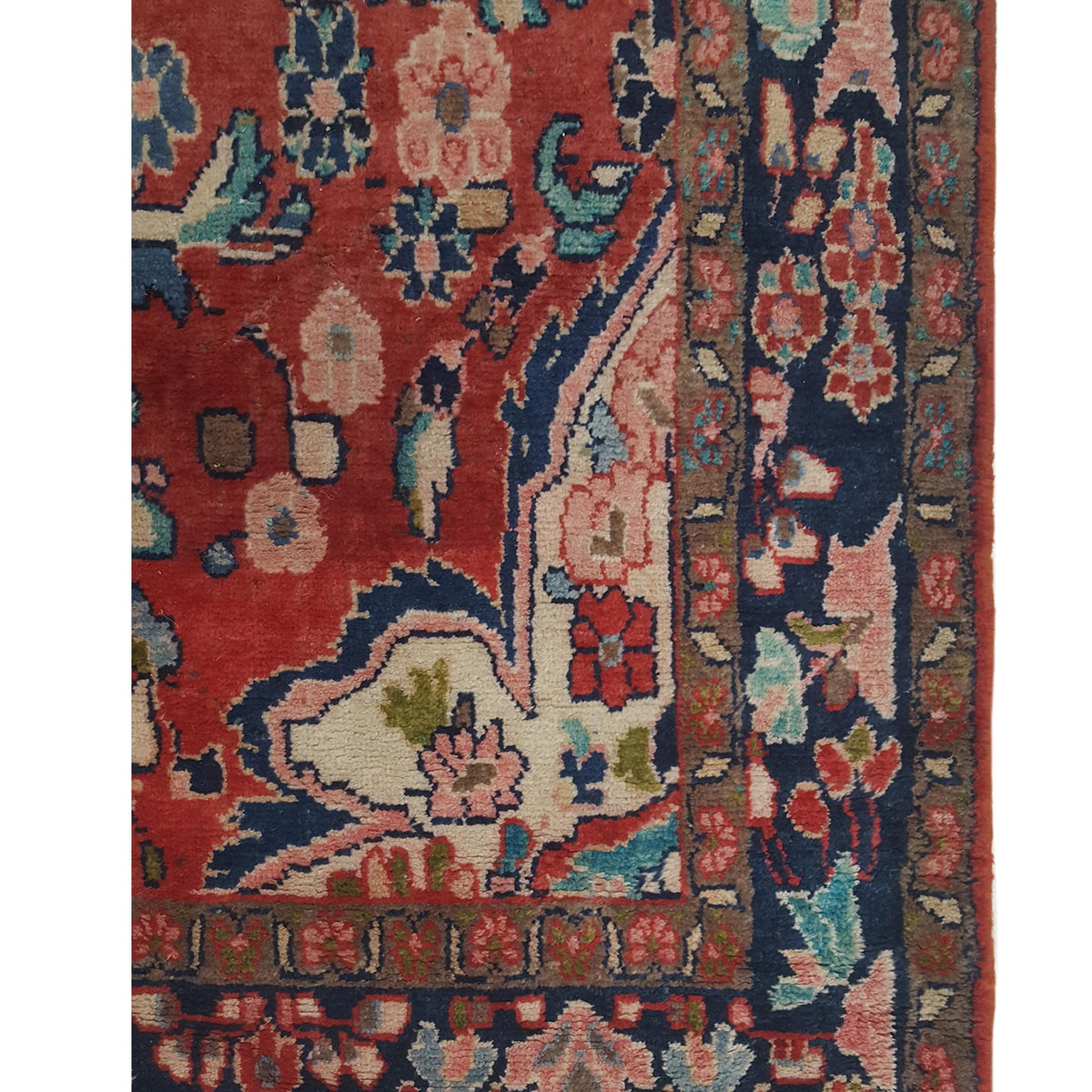 Pacific Mahal 67228 Red Navy Traditional Hand Knotted Rug