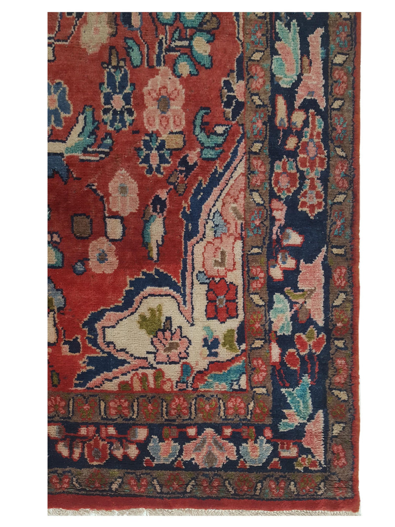 Pacific Mahal 67228 Red Navy Traditional Hand Knotted Rug