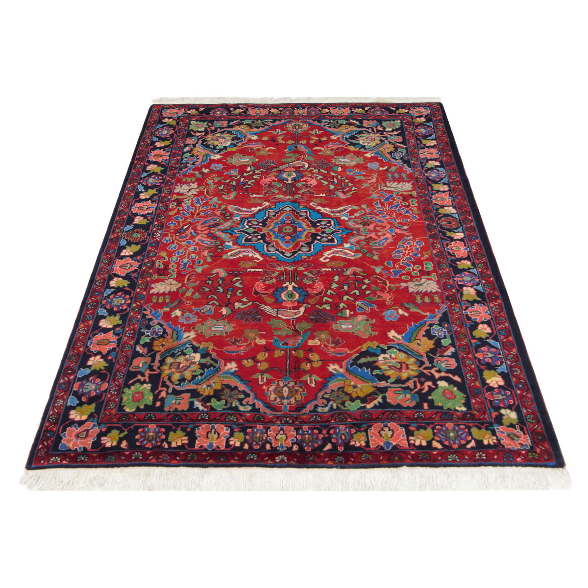 Pacific Bakhtiyari 67230 Navy Red Traditional Hand Knotted Rug