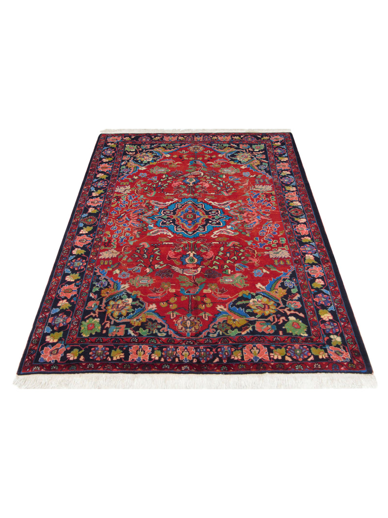 Pacific Bakhtiyari 67230 Navy Red Traditional Hand Knotted Rug
