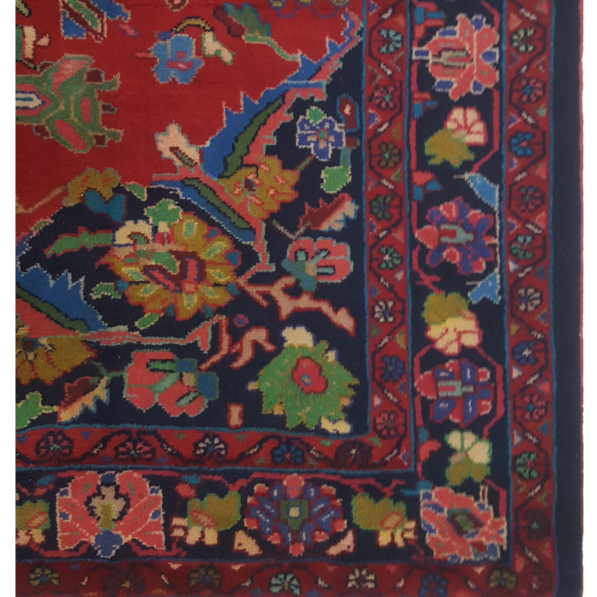 Pacific Bakhtiyari 67230 Navy Red Traditional Hand Knotted Rug