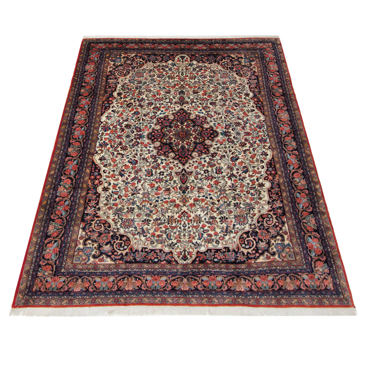 Pacific Bijar 67231 Red Ivory Traditional Hand Knotted Rug