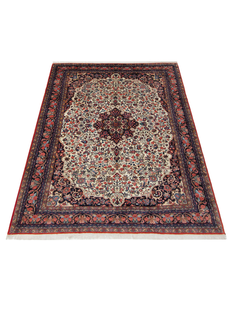 Pacific Bijar 67231 Red Ivory Traditional Hand Knotted Rug