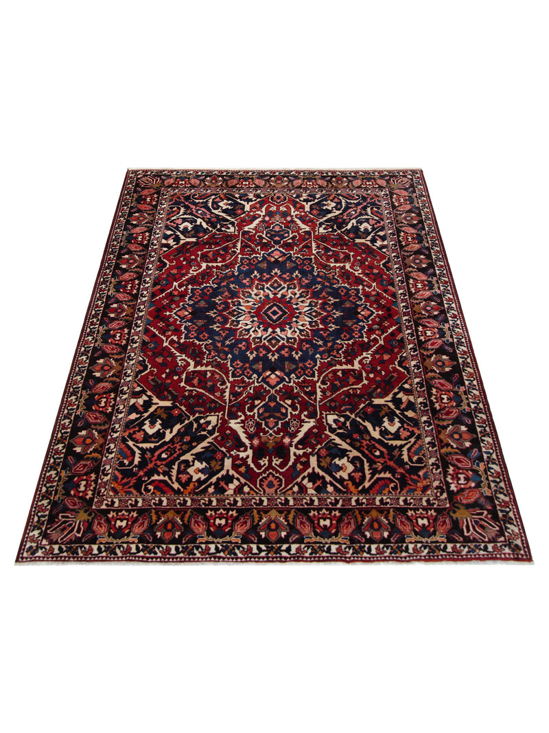 Pacific Bakhtiyari 67235 Red Navy Traditional Hand Knotted Rug