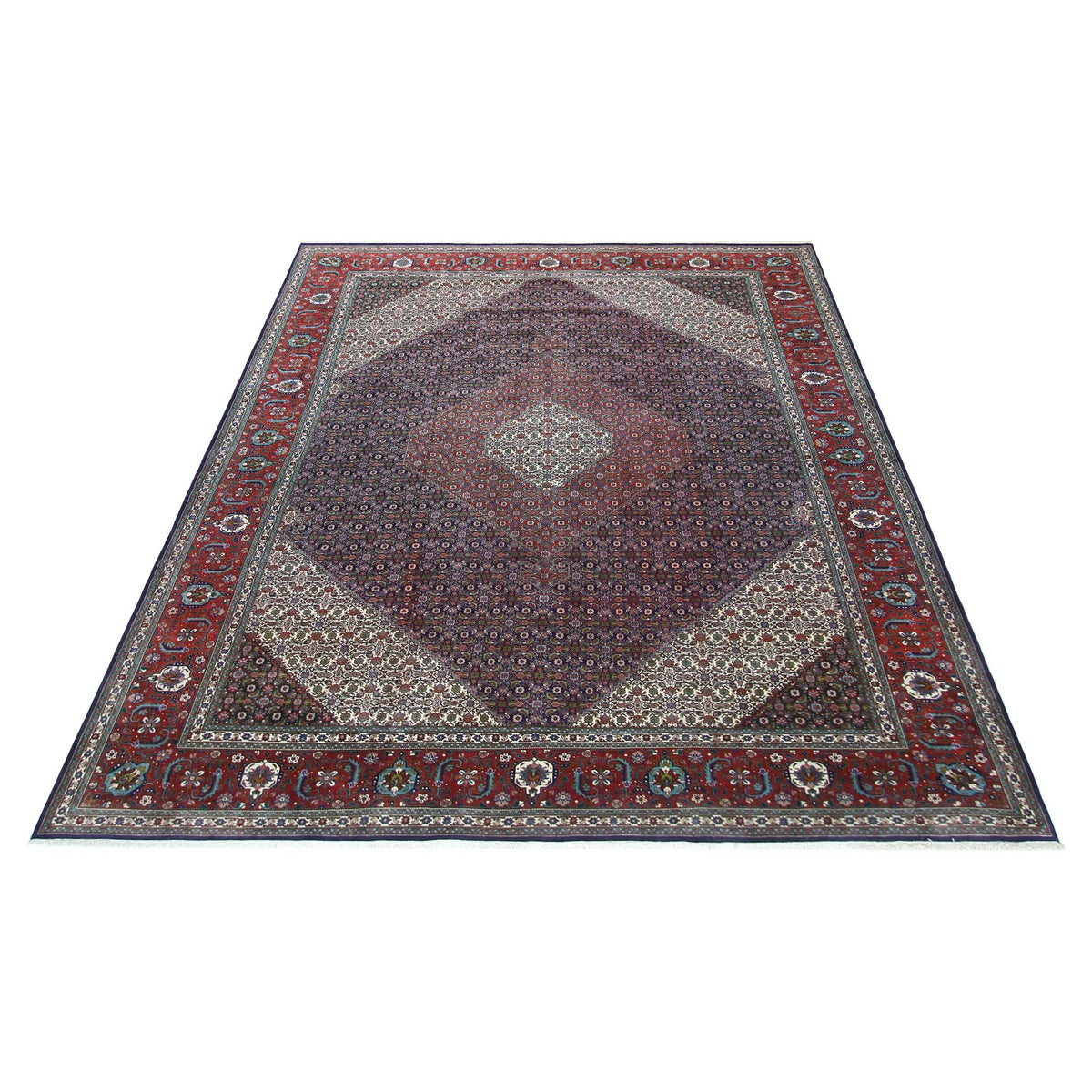 Pacific Tabriz 67238 Navy Ivory Traditional Hand Knotted Rug